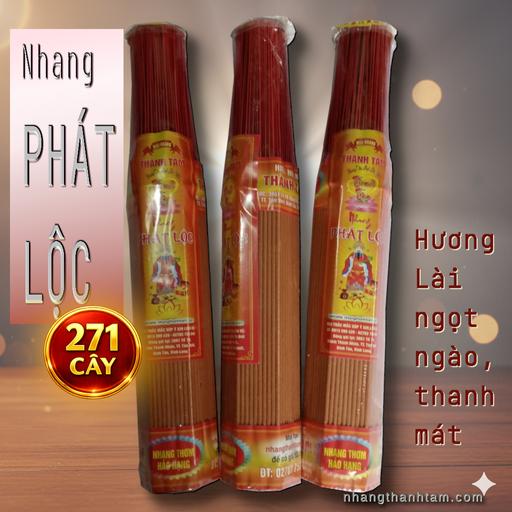 Nhang Thơm Thờ Cúng Hàng Ngày Phát Lộc 271 Cây – Hương Lài Dịu Nhẹ, Ít Khói