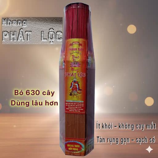 Nhang Thơm Hương Lài 4 Tấc Bó Đại 630 Cây Phát Lộc – Thơm Dịu, Ít Khói, Dùng Lâu Tiết Kiệm