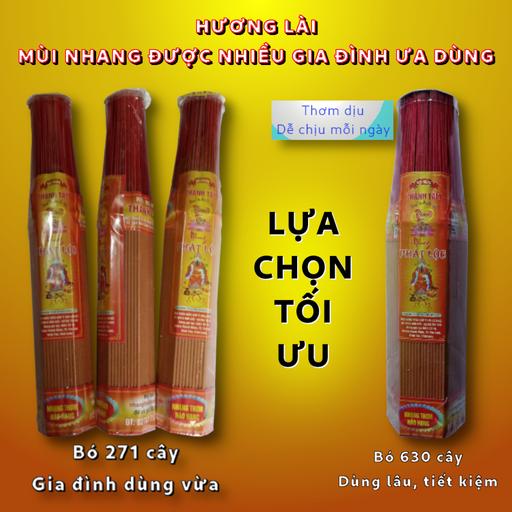 Nhang Thơm Thờ Cúng Hàng Ngày Phát Lộc 271 Cây – Hương Lài Dịu Nhẹ, Ít Khói